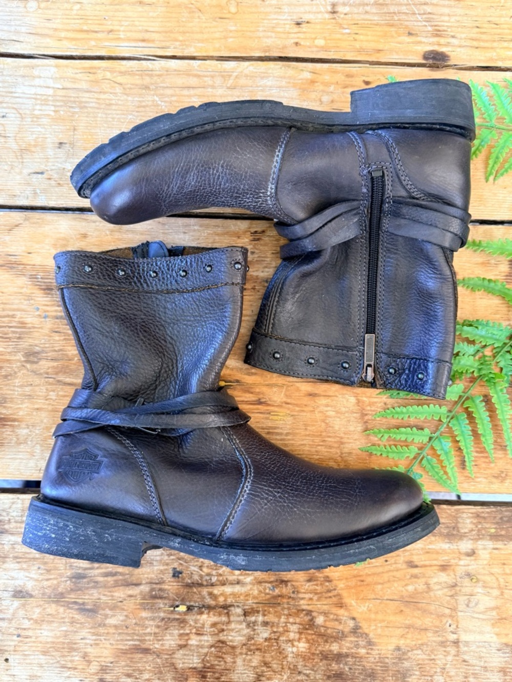 Harley-Davidson Brown Leather Boots - Picture 2 of 7